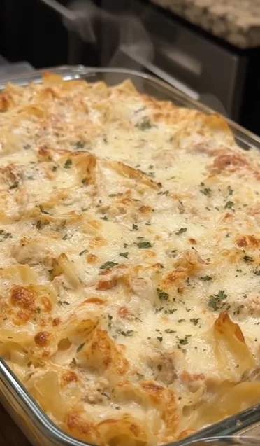 Chicken Spaghetti Lasagna Bake
