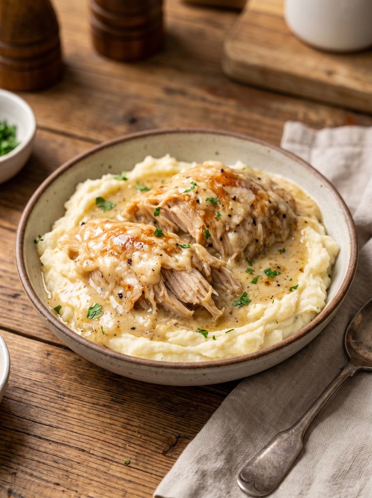 Slow Cooker Chicken & Gravy