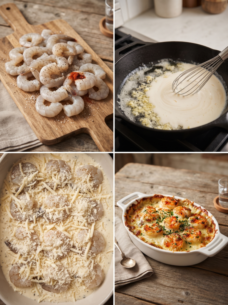 garlic shrimp gratin recipe