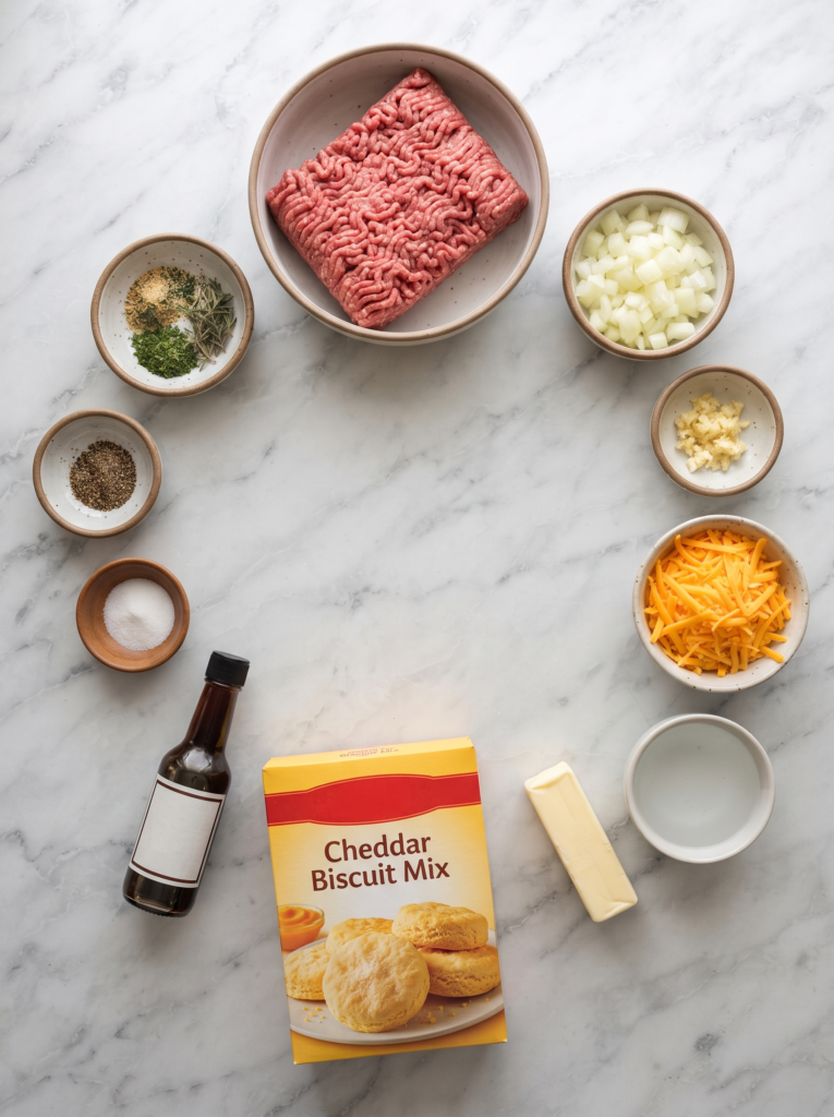 Cheddar Bay Hamburger Casserole
