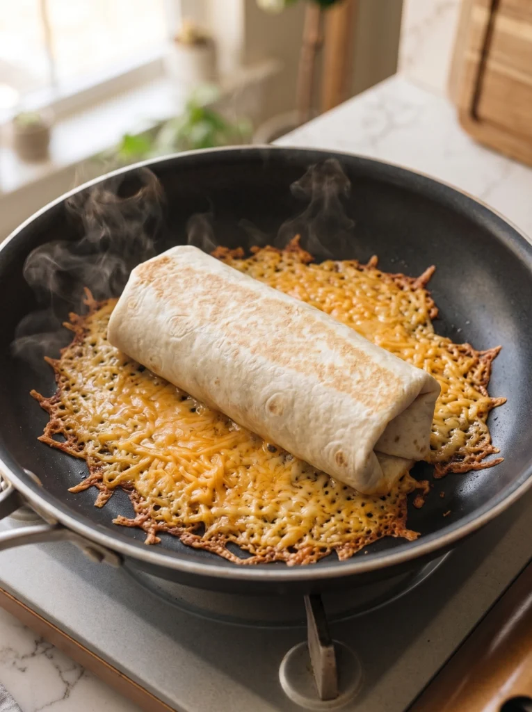 Grilled Cheese Beef Burrito