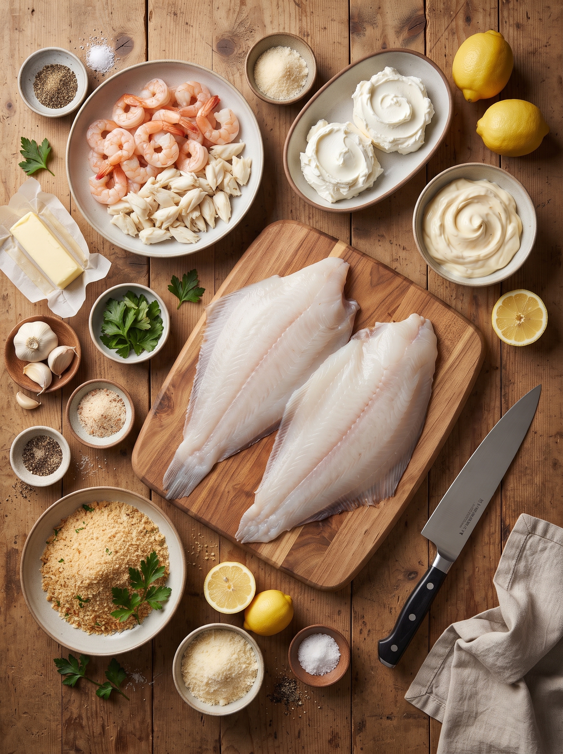Shrimp & Crab Stuffed Flounder