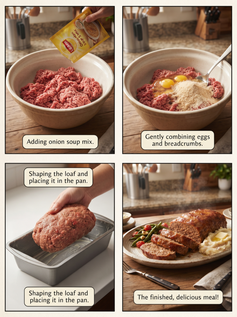 Meatloaf Recipe Lipton Onion Soup 4 Ingredients