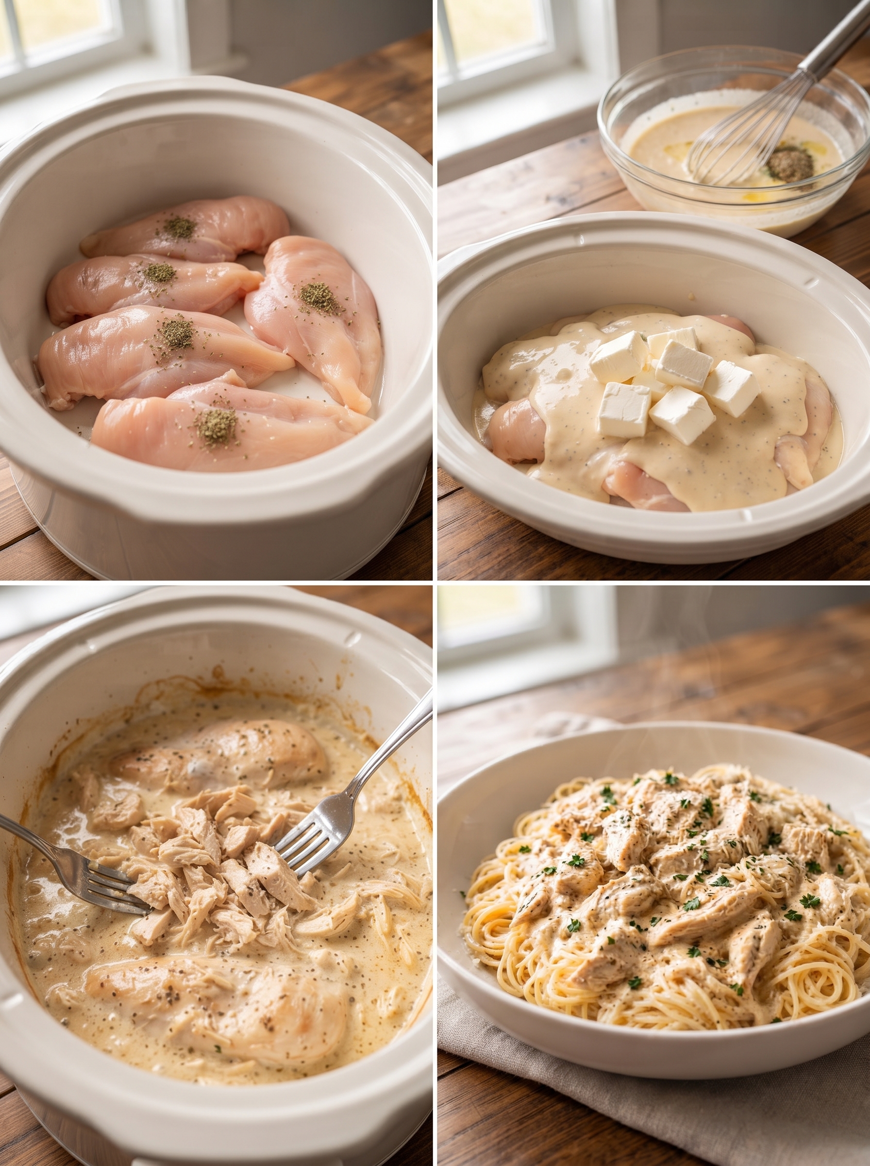 Slow Cooker Creamy Angel Chicken