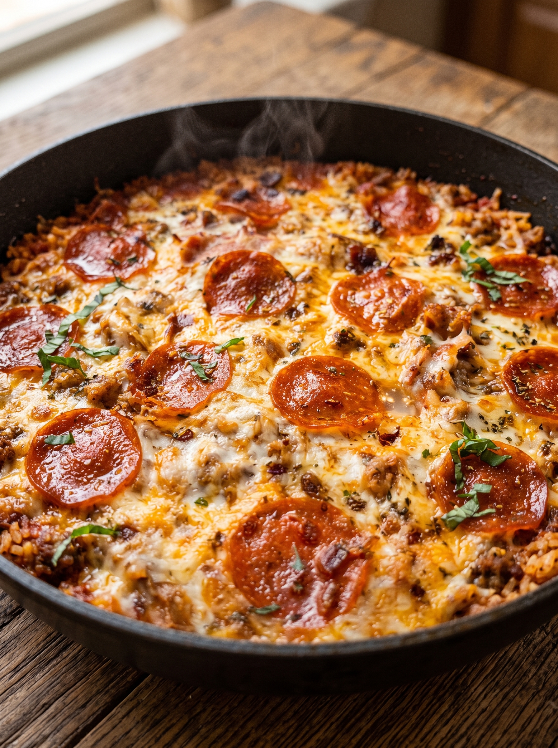 Meat Lovers Pizza Rice Skillet