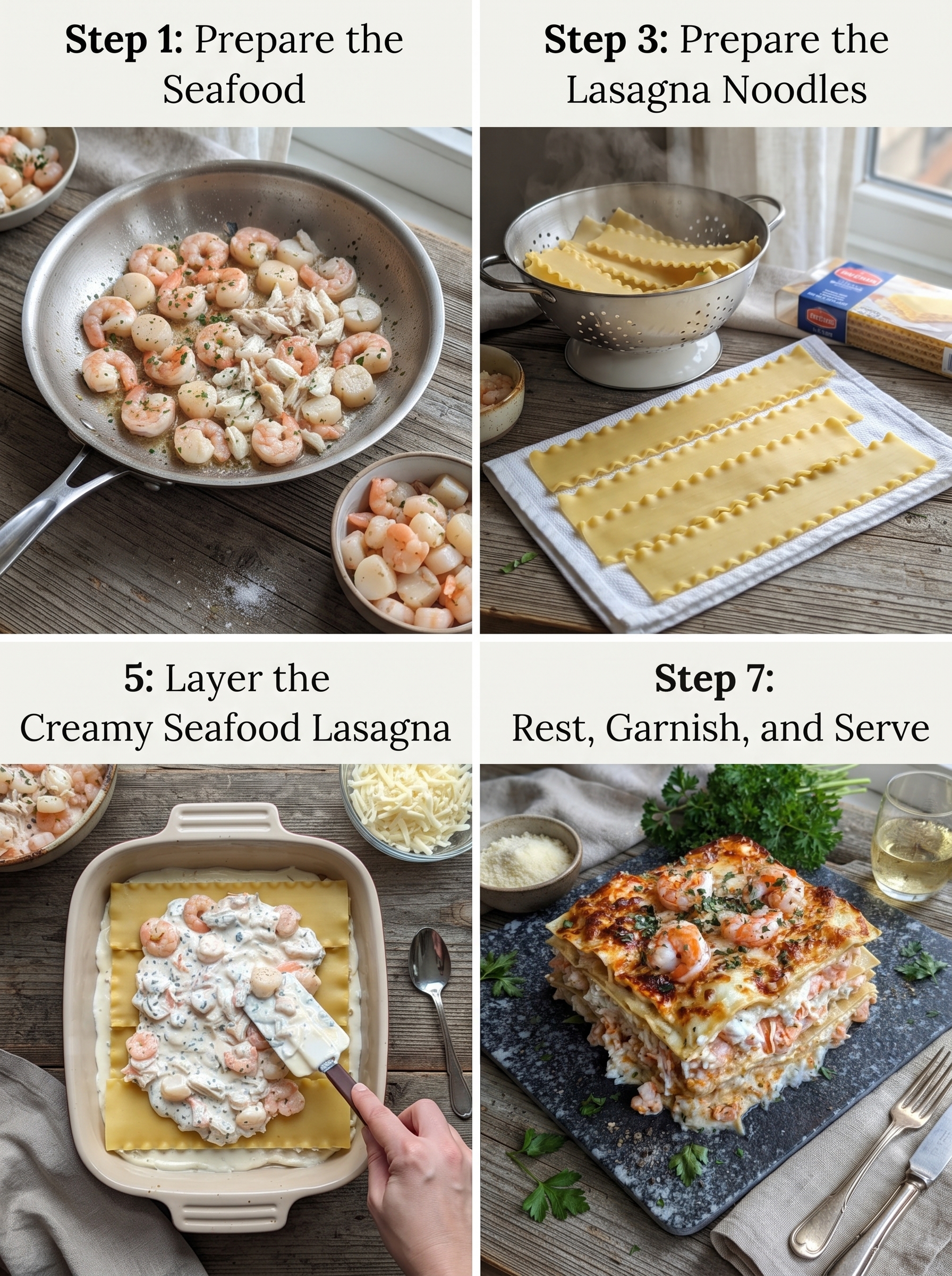 Creamy Seafood Lasagna