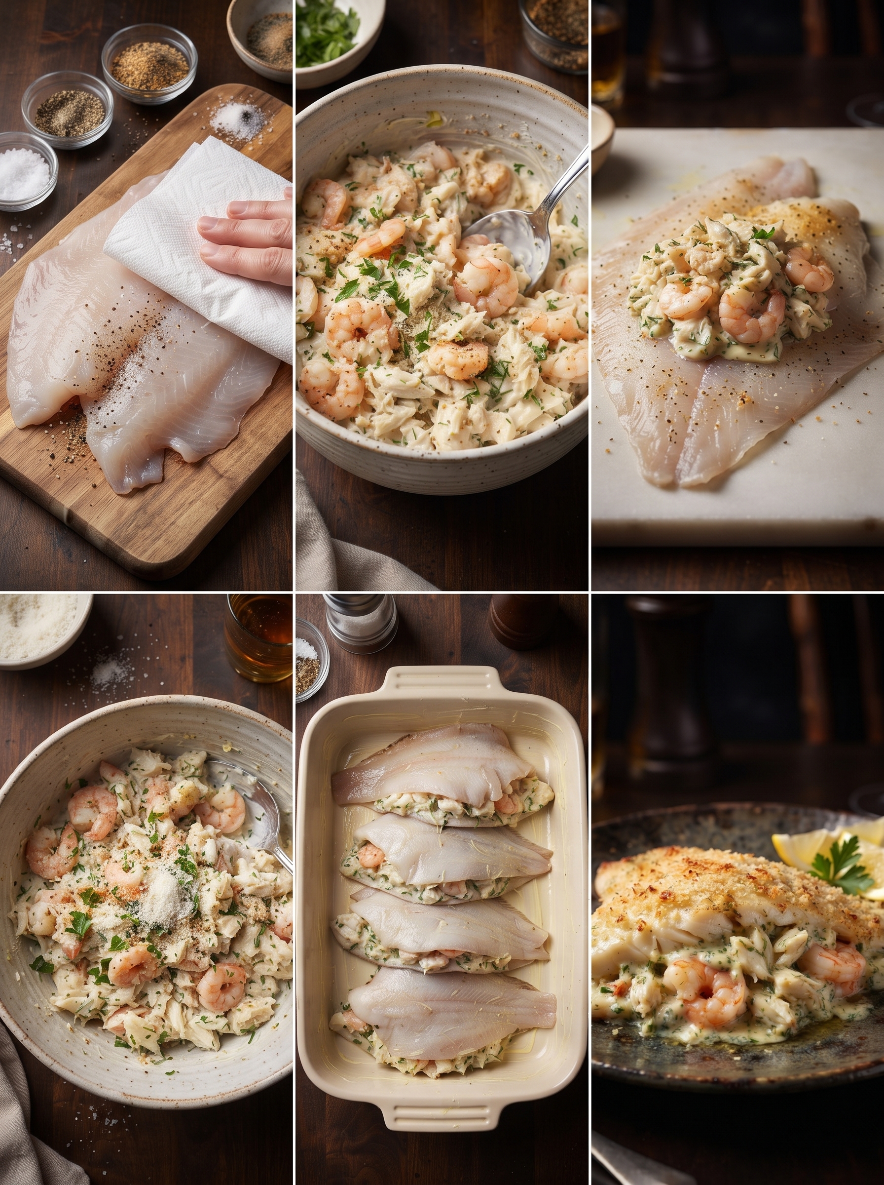 Shrimp & Crab Stuffed Flounder