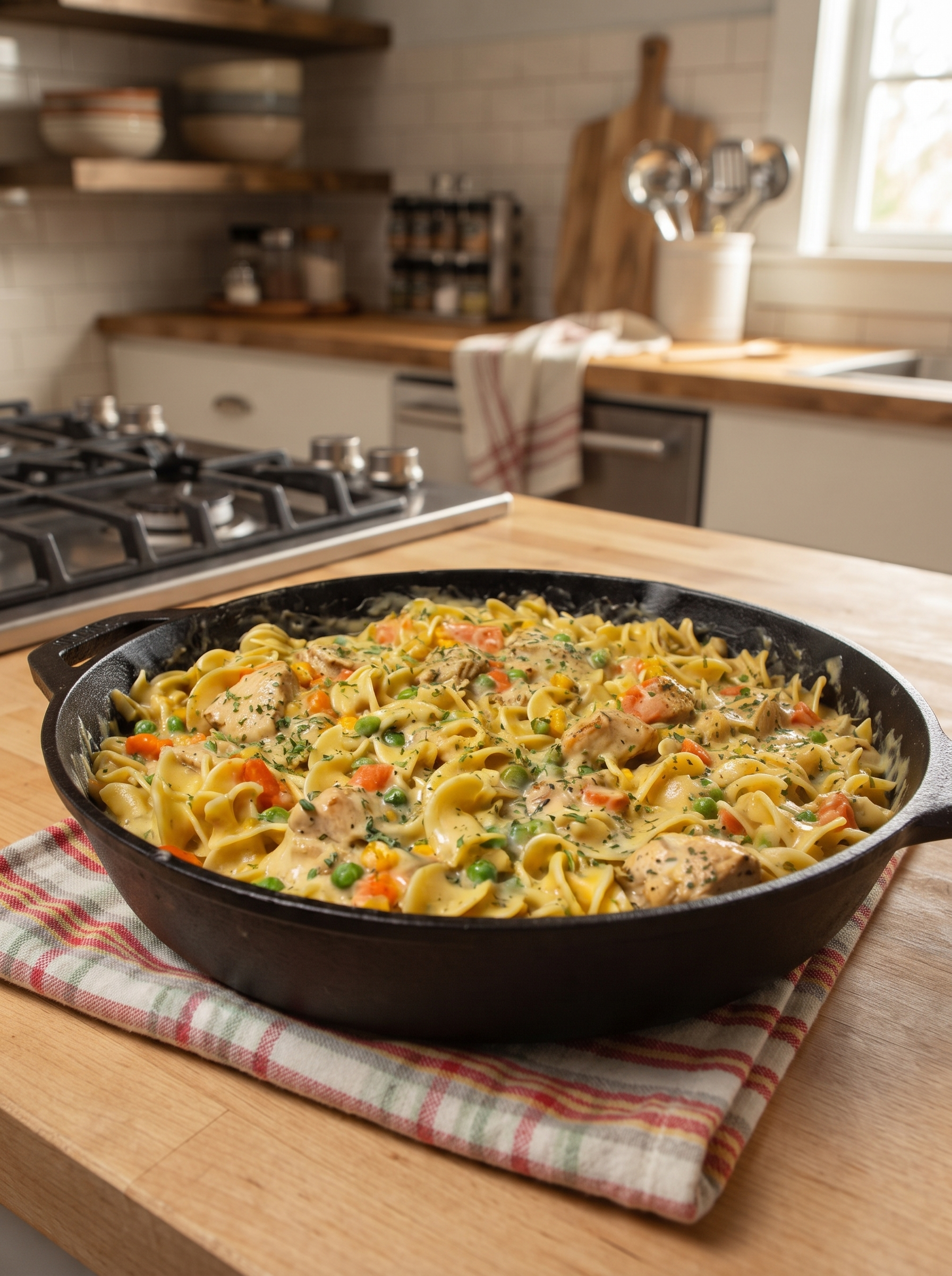 Creamy Chicken Pot Pie Pasta