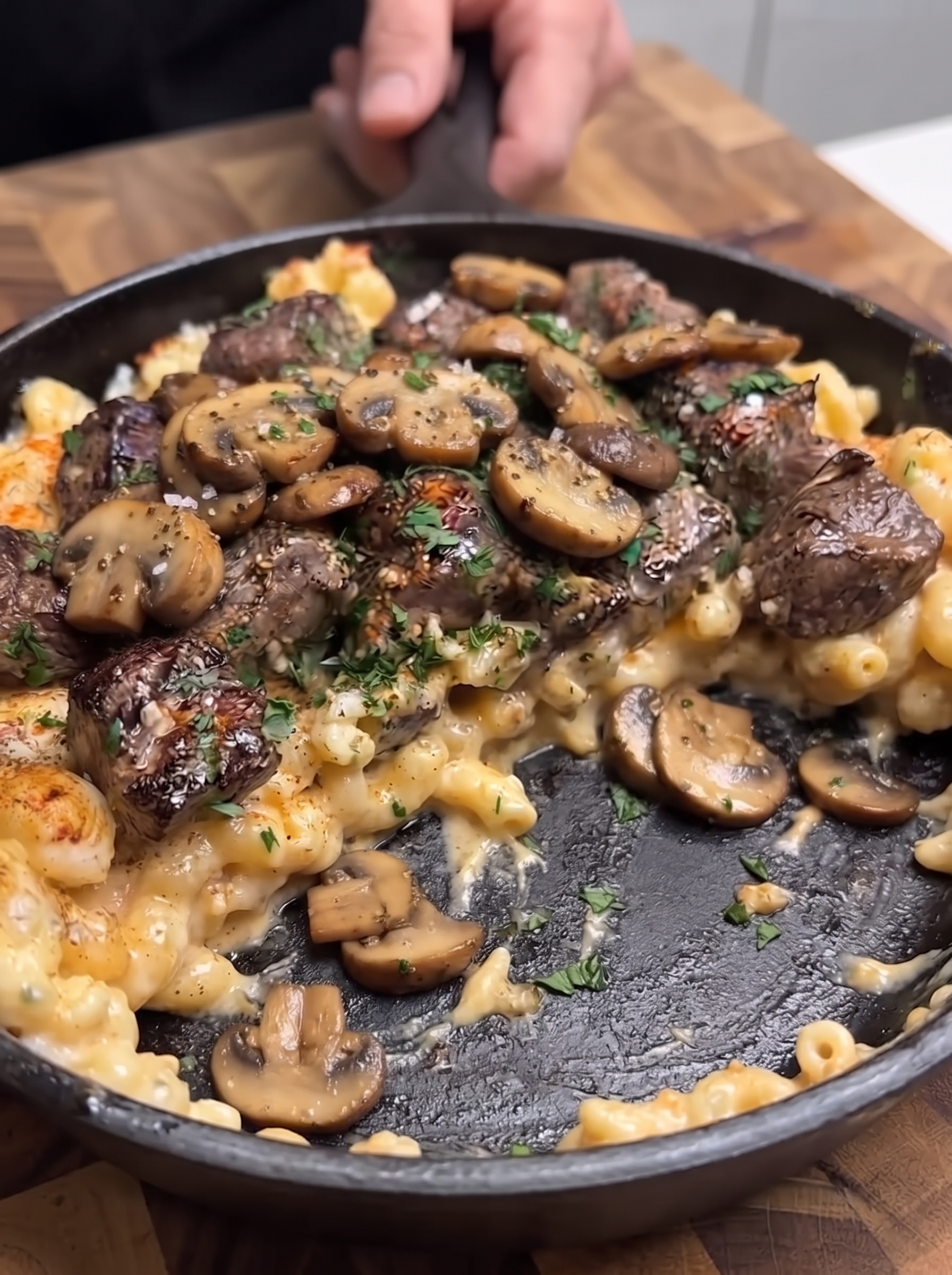 Creamy Steak Mushroom Pasta