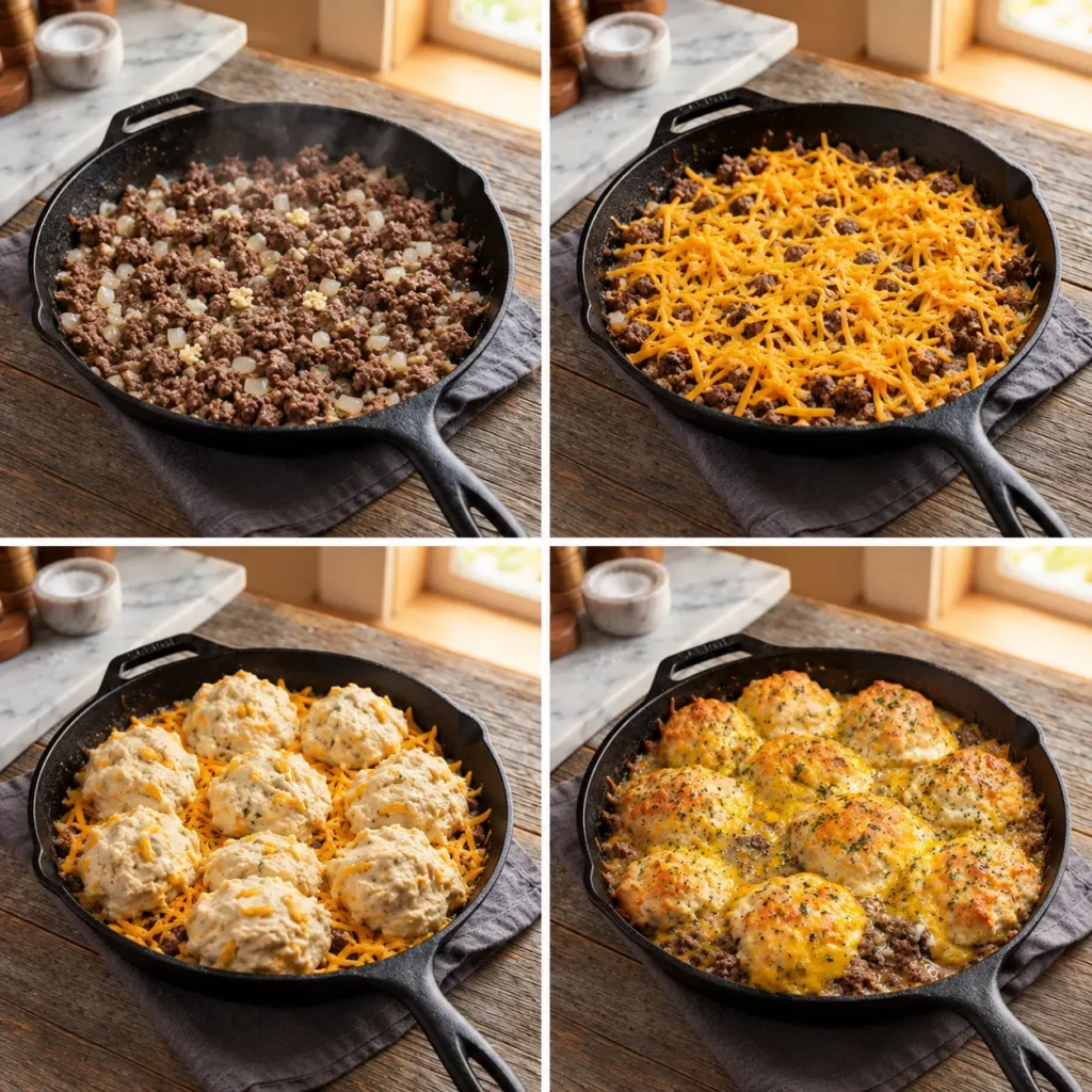 Cheddar Bay Hamburger Casserole