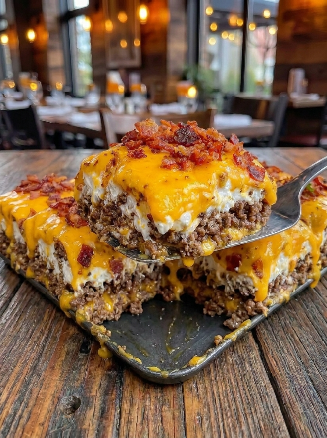 Bacon Cheeseburger Lasagna
