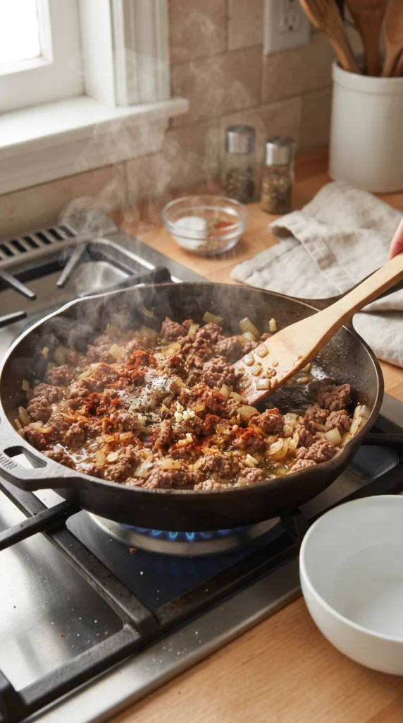 Cheesy Potato & Beef Casserole