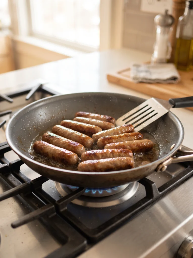 Sausage Dipped Pancakes