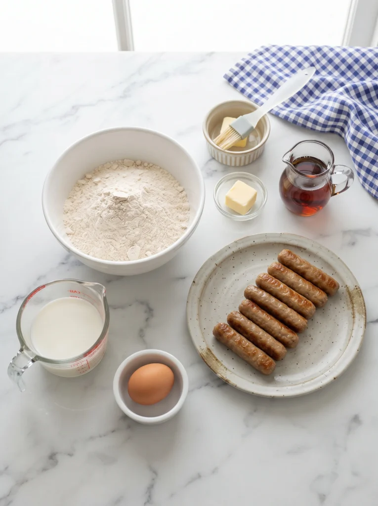 Sausage Dipped Pancakes
