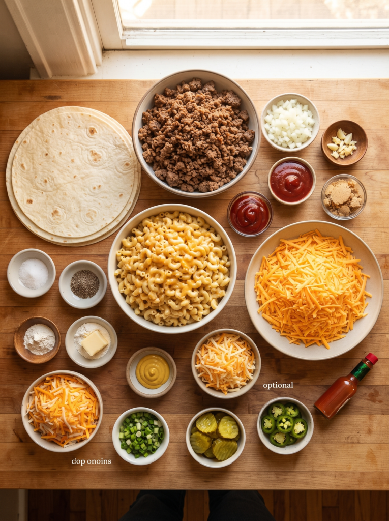 Sloppy Joe Mac & Cheese Wrap