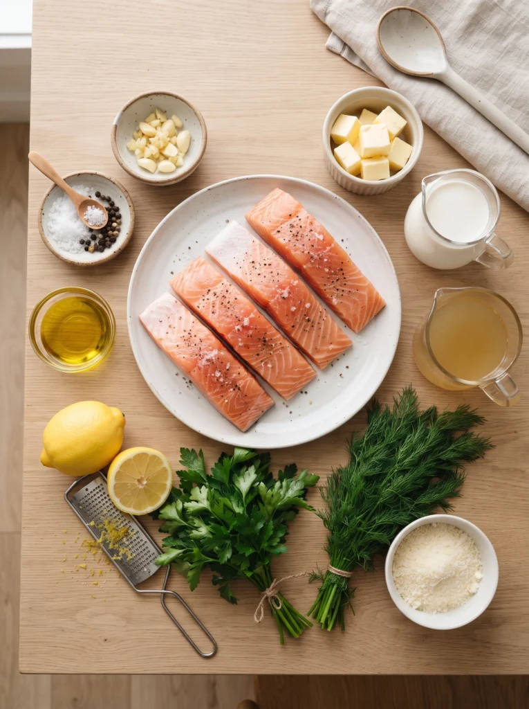 Creamy Lemon Herb Salmon Recipe