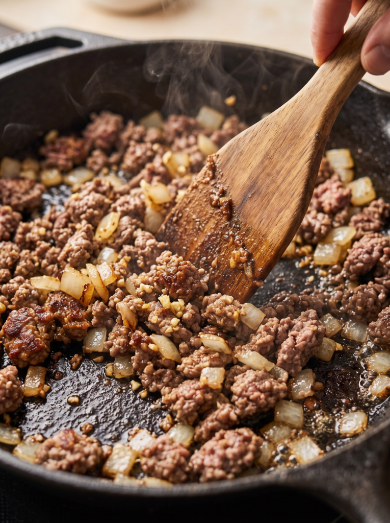 Ground Beef and Potatoes Skillet