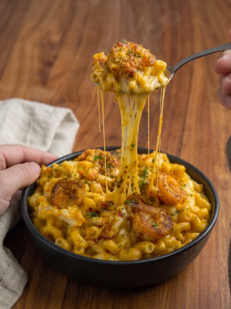 Cajun Shrimp Crab Mac and Cheese