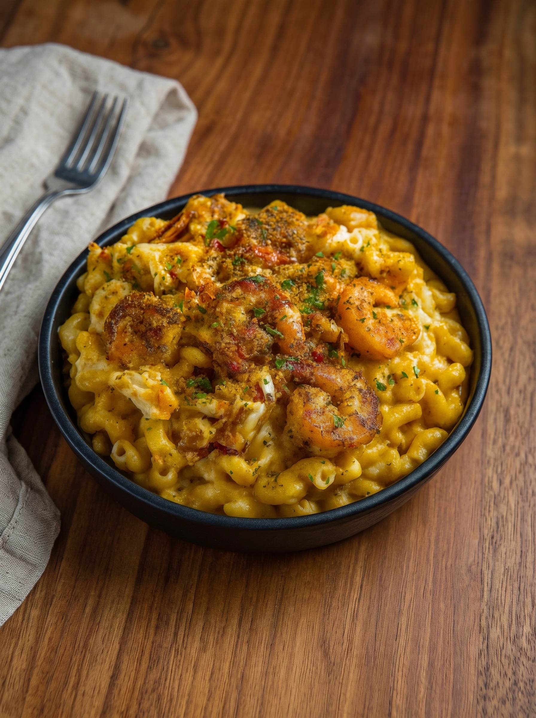 Cajun Shrimp Crab Mac and Cheese