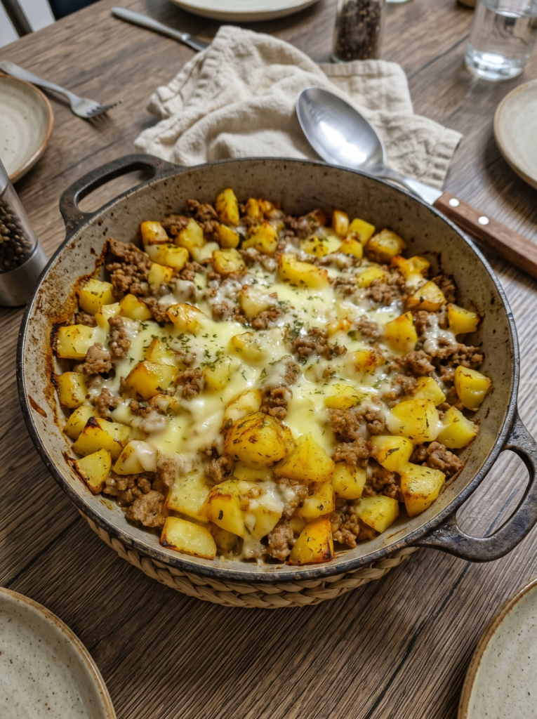 Ground Beef and Potatoes Skillet